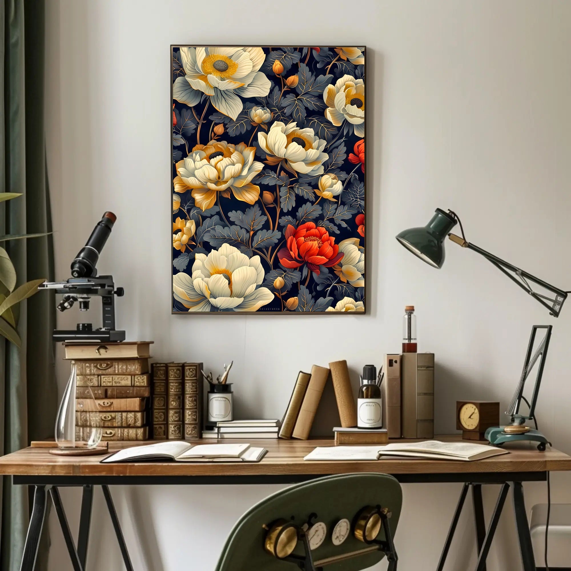 Floral Elegance Wall Art Print for Home Decor
