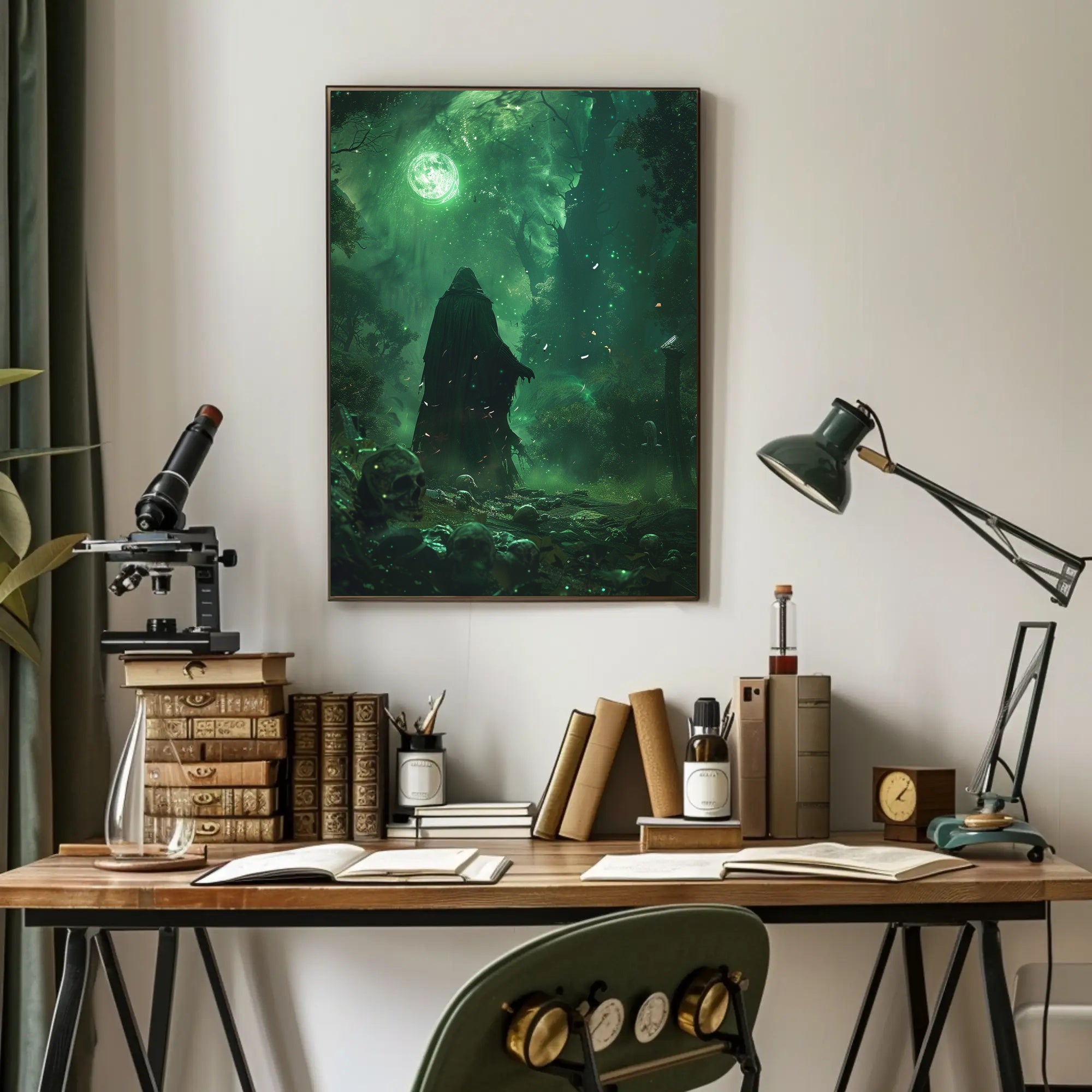 Mysterious Sorcerer in Enchanted Forest Fantasy or Mythology Poster PosterGoat