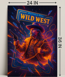 Buffalo Bill Wild West Wall Art Print PosterGoat