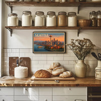Welcome to Seattle Travel Poster Art Print
