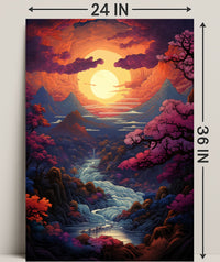Enchanted Sunset Landscape Poster