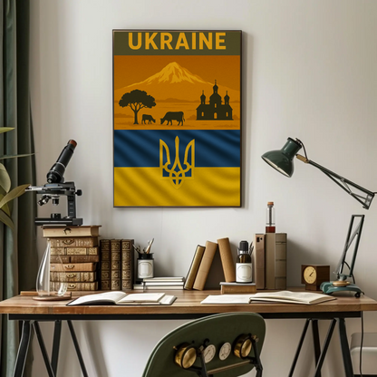 Explore Ukraine's Timeless Beauty with Vintage Travel Poster