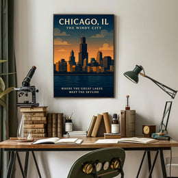Chicago The Windy City Poster PosterGoat