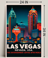 Las Vegas The Entertainment Capital Poster PosterGoat