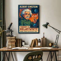 Einstein Relativity Modern Science Decor Poster