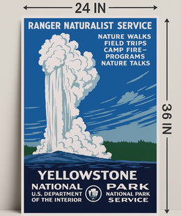 Yellowstone National Park Ranger Naturalist Service Poster PosterGoat