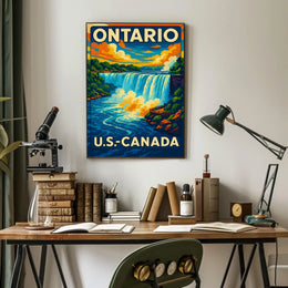 Ontario Canada United States Niagara Falls Poster
