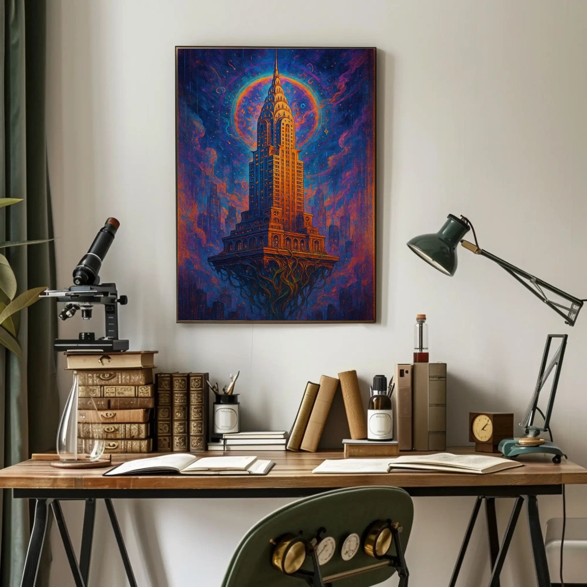 Surreal Skyscraper Dreamscape Poster