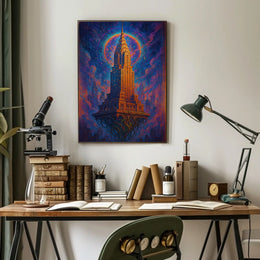 Surreal Skyscraper Dreamscape Poster