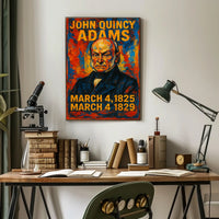John Quincy Adams 6th President of the United States Glitch Hop Art Poster