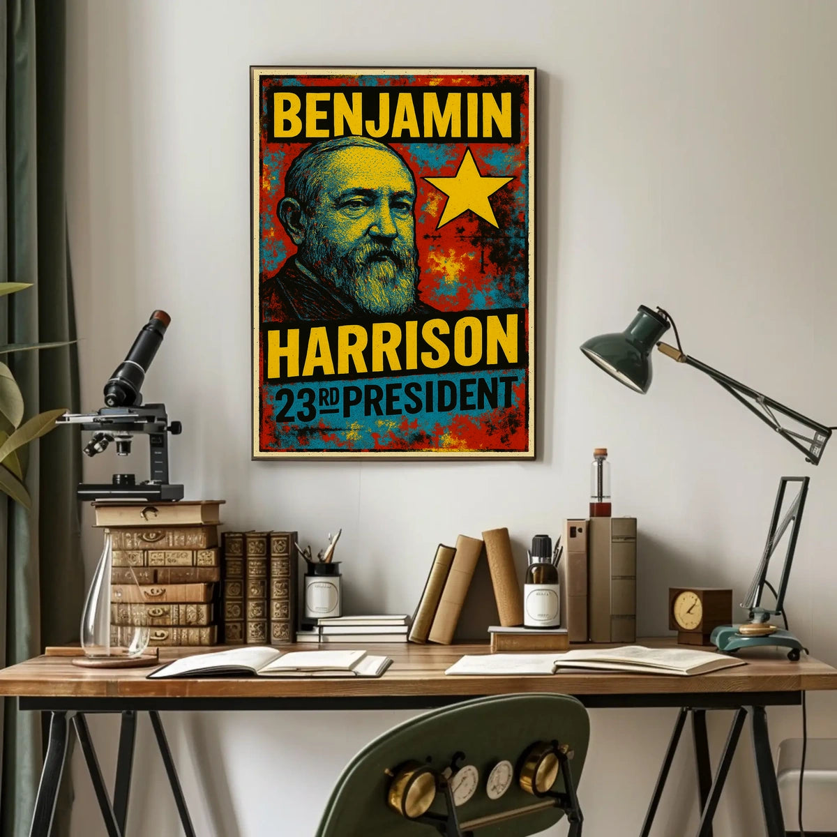 Benjamin Harrison 23rd President of the United States Graffiti Pop Art Poster