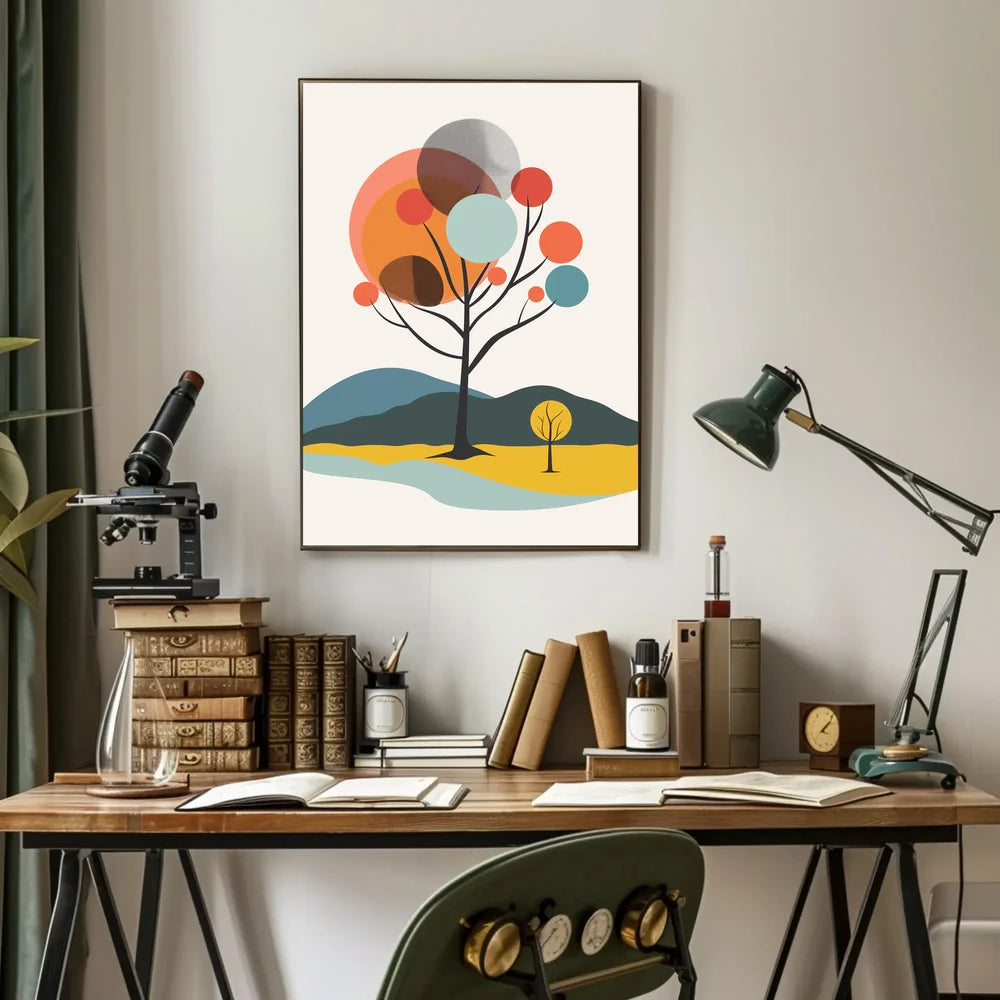 Abstract Harmony Art Deco Style Poster