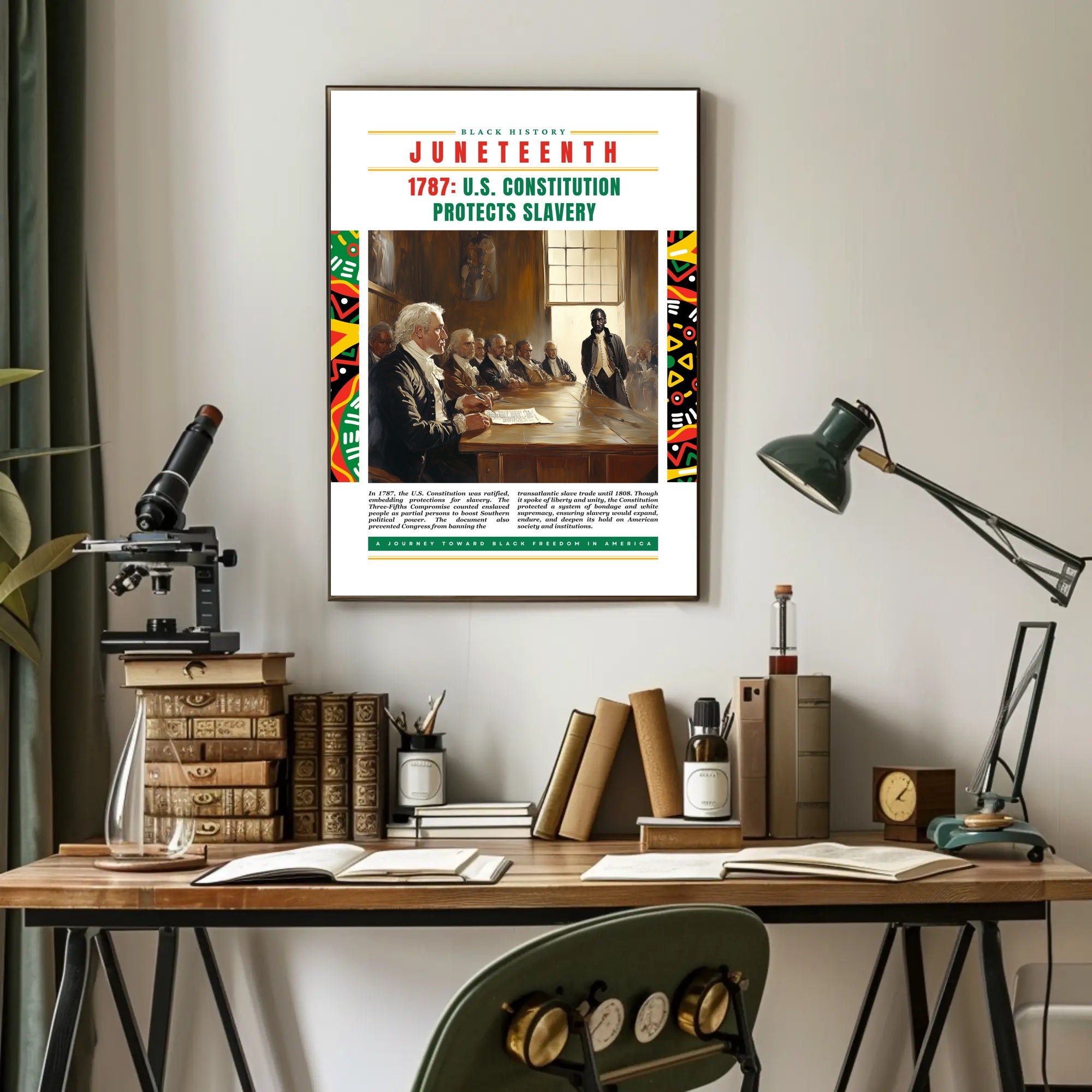 Black History and Constitution Educational Poster