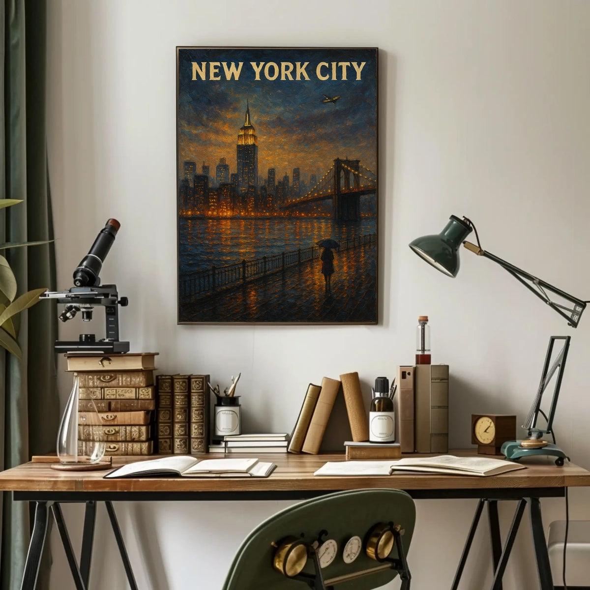 New York City at Dusk Poster
