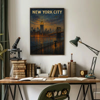 New York City at Dusk Poster