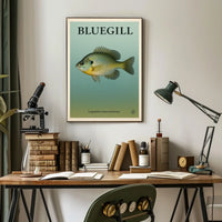 Bluegill Fish Illustration Poster