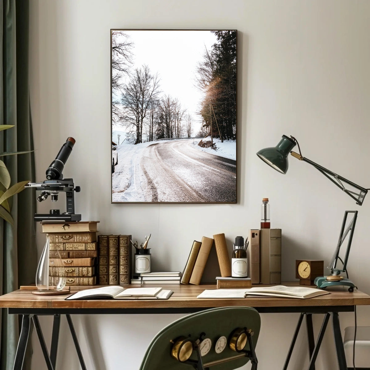 Winter Roadscape Poster