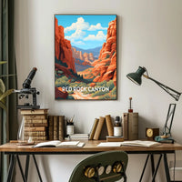 Red Rock Canyon Adventure Travel Poster
