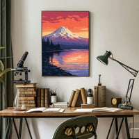Tranquil Mountain Sunset Poster PosterGoat