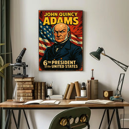 John Quincy Adams 6th President Poster Vintage Heritage Art