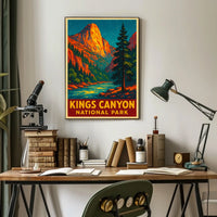 Kings Canyon Vintage Adventure Nature Lovers Poster