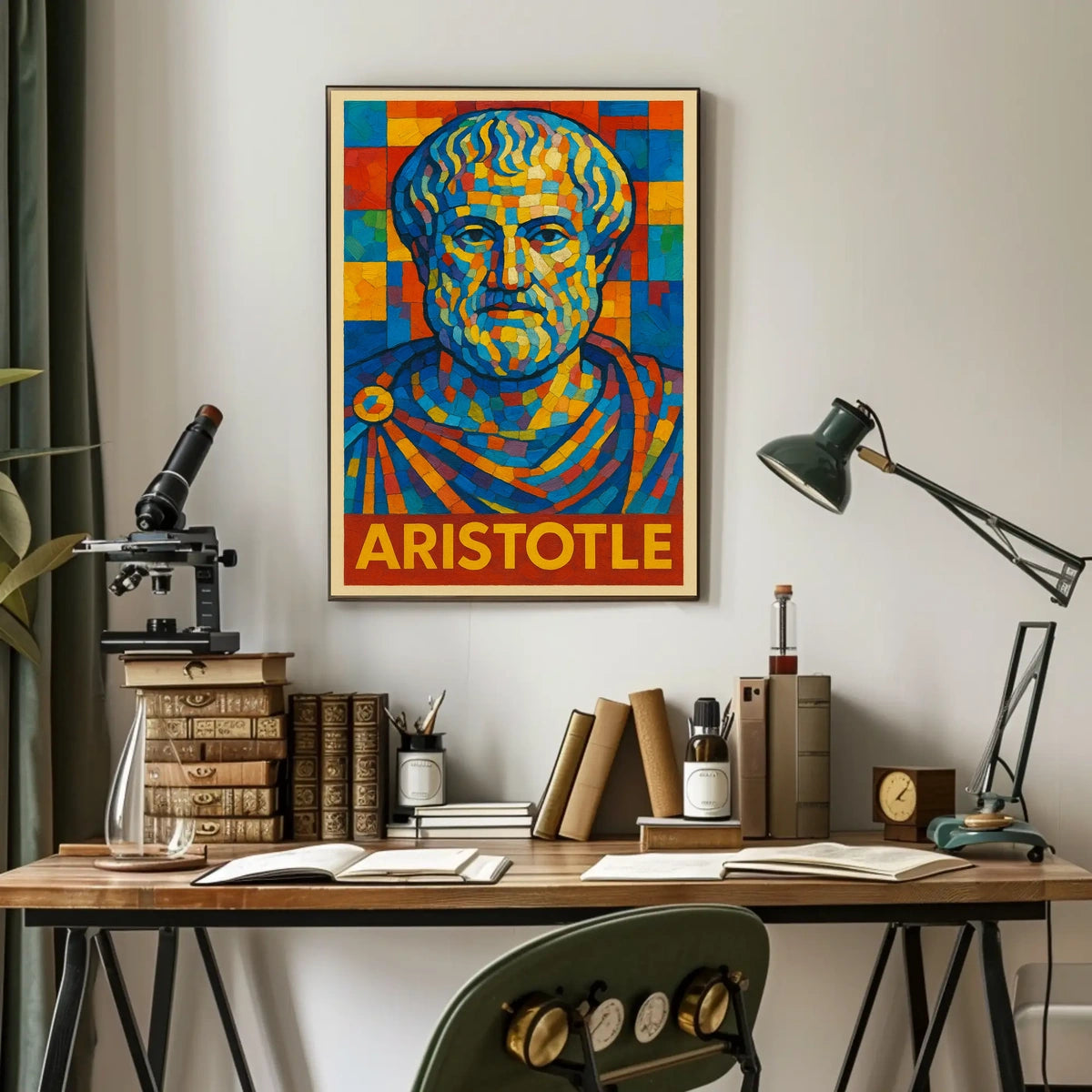 Aristotle Mosaic Art Poster