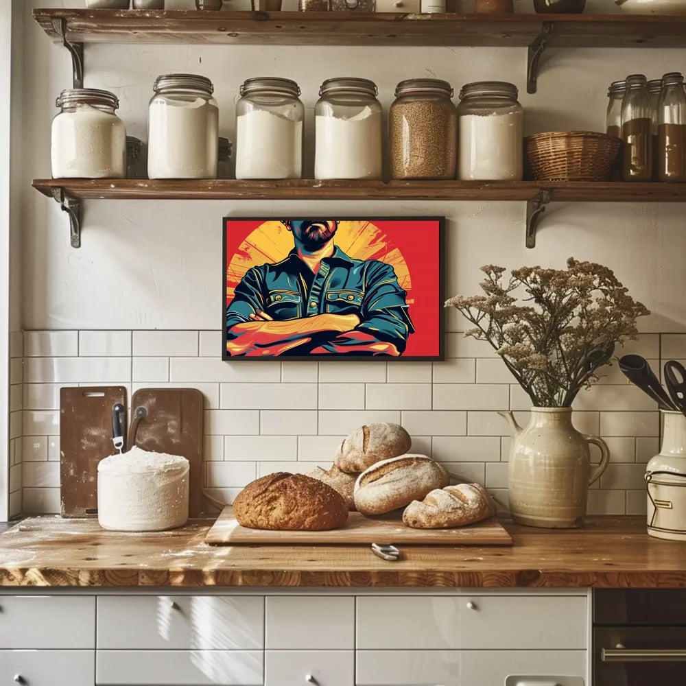 Empowering Retro Pop-Art Poster: Strength and Revolution