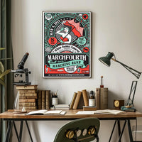 MarchFourth Band Vintage Circus Concert Art Music Poster PosterGoat