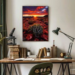Desert Sunset Serenity Poster