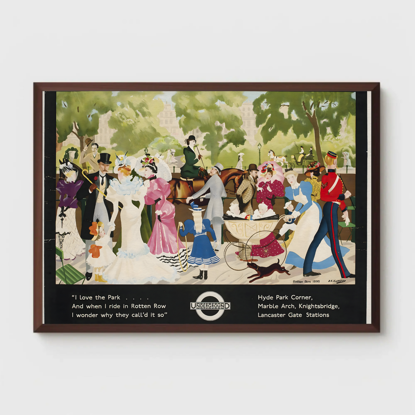 Hyde Park London Underground Poster