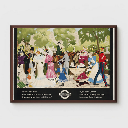 Hyde Park London Underground Poster
