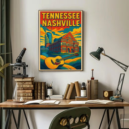Nashville, Tennessee Music City Vibes Poster