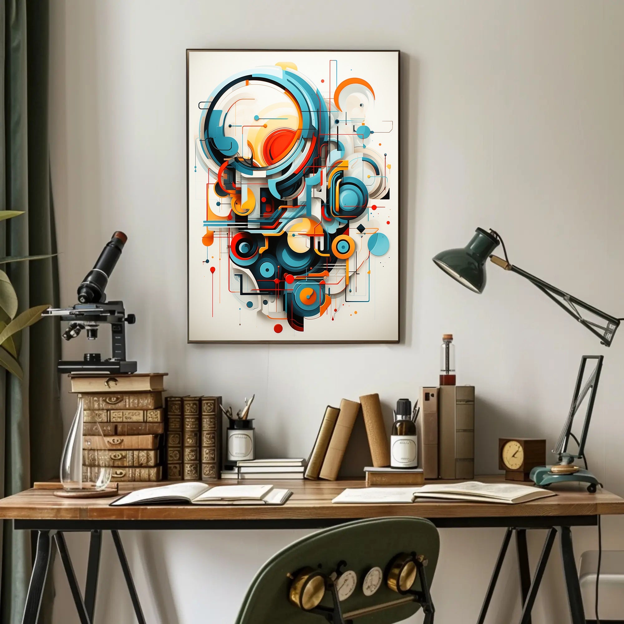 Abstract Geometric Symphony Abstract Poster PosterGoat
