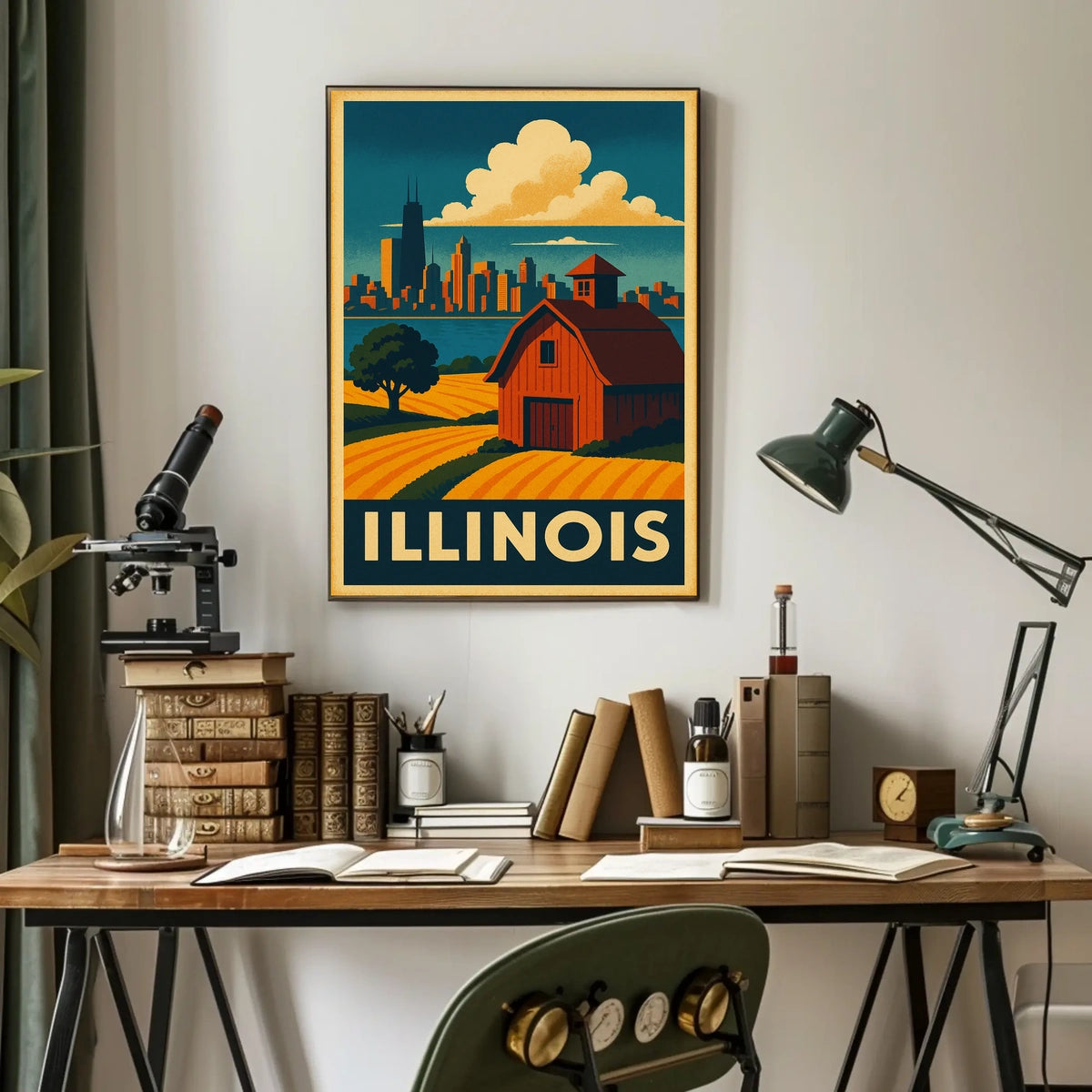 Illinois Landscape Poster