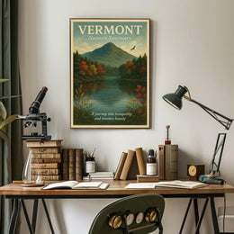 Vermont Nature Sanctuary Poster Vintage Wall Art