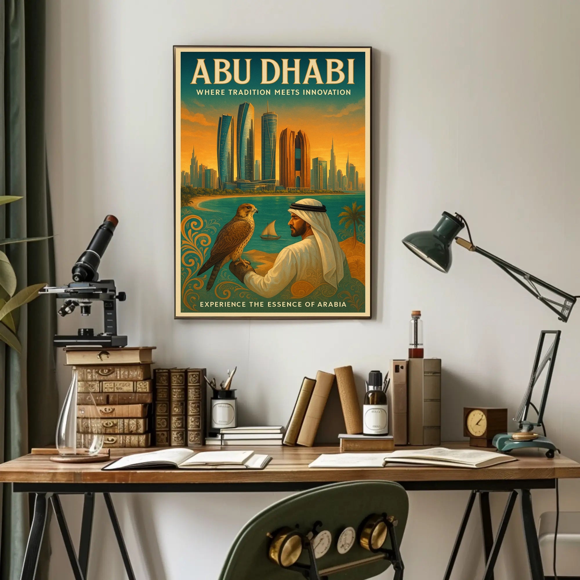 Abu Dhabi Tradition and Innovation Cultural or Heritage Poster
