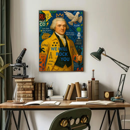 Historical Music Pop Art Poster with Modern Eclectic Vibes