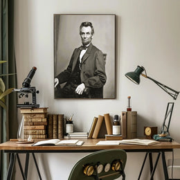 Abraham Lincoln Side Profile Sepia Poster Art Print PosterGoat