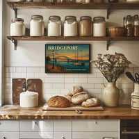 Bridgeport Travel Poster Where Horizons Meet