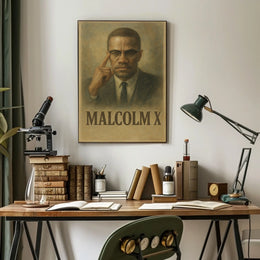 Malcolm X Iconic Leader Poster