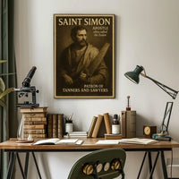 Saint Simon Art Poster, Religious and Historical Portrait Poster