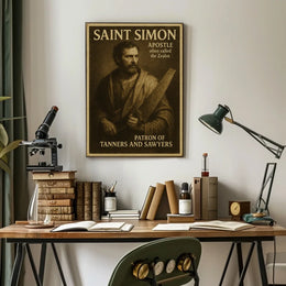 Saint Simon Art Poster, Religious and Historical Portrait Poster
