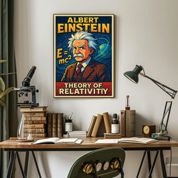 Einstein Relativity Scenic Wanderlust Poster