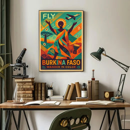 Wander In Color Burkina Faso Travel Poster PosterGoat