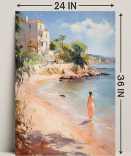 Tranquil Beach Stroll Poster
