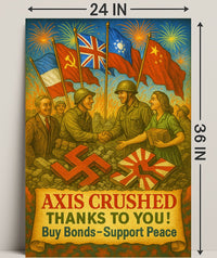 Axis Crushed Buy Bonds, Support Peace Poster PosterGoat