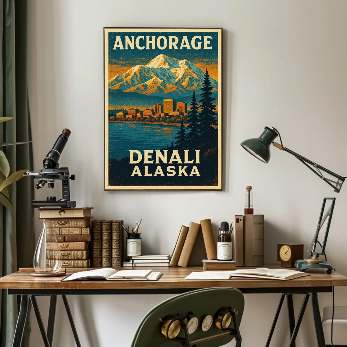 Anchorage and Denali, Alaska Poster