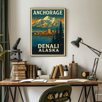 Anchorage and Denali, Alaska Poster