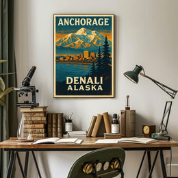 Anchorage and Denali, Alaska Poster