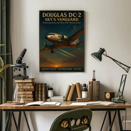 Douglas DC2 Vintage Aviation Poster Print